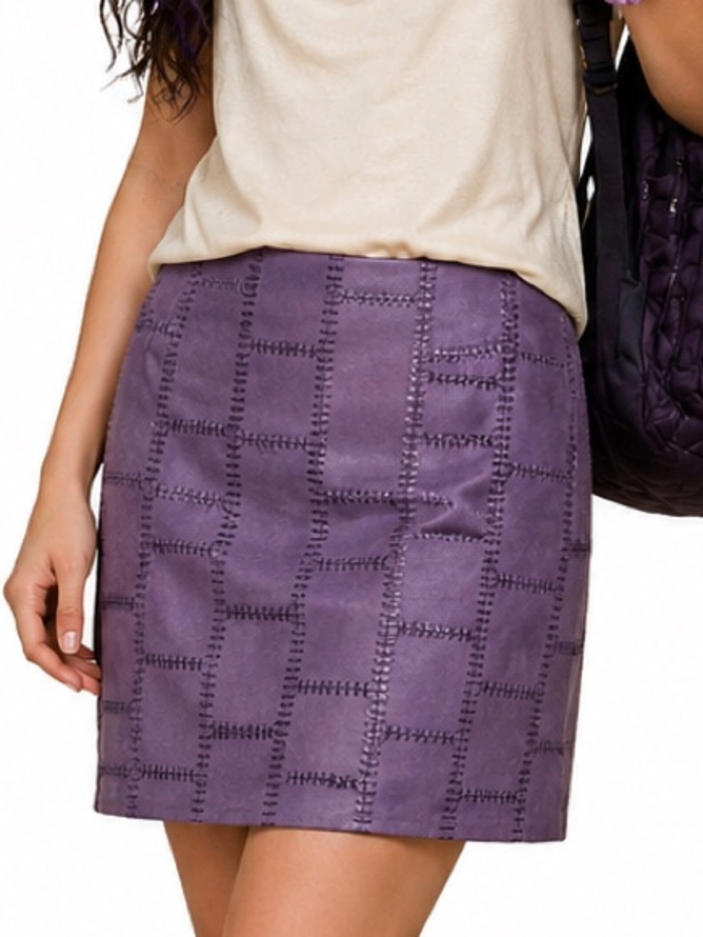 Limited Too Purple Patchwork Mini Skirt